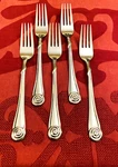 Sonoma Life + Styles SSS1 Spiral Outline Tip Glossy 5- Dinner Forks 8". Fixed Price $100.00.