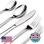 Stilloye 60 Piece Silverware Set For 12 Heavy Duty Stainless Steel Flatware. Fixed Price $92.03.