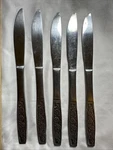 Customcraft Stainless CUS10 Dinner Knife Serrated One Side Floral Handle. Fixed Price $16.95.