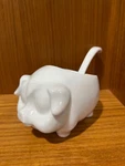 Schmid Folio Pig Bowl Spoon Trinket Condiment White Porcelain Figurine Ceramic. Fixed Price $11.95.