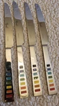 Fiesta Stainless Celebration Dinner Knives - Set Of Four. Fixed Price $11.00.