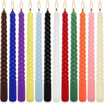 12-PACK 12-COLOR Spiral Taper Candles 10 Inch Dripless & Long-lasting Burn, De. Fixed Price $15.51.