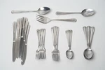 Hampton Silversmiths HSV117 Stainless Flatware 270 Spoon Fork Knife *select*. Fixed Price $5.00.