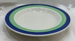 Oneida Serving Bowl Classic C-06 Cobalt Blue & Green Rim Vintage 1980S. Fixed Price $7.99.