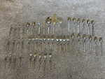 Oxford Hall Burnished Crosshatch OXH58 Stainless Flatware 47 Pieces See Picture. Fixed Price $30.00.