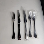 Ginkgo 18/0 Stainless Steel Varberg Set Of 5 Dinner Forks Knives Flatware New. Fixed Price $33.95.
