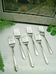 6 Oneida Wm Rogers Croydon Mary Lee Silverplate Salad Forks 1932. Fixed Price $23.98.