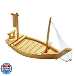 Thy Collectibles Wooden Japanese Sashimi Sushi Boat Plate Serving Tray Fishing. Fixed Price $157.48.