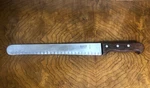 Kaicut Edges Ahead Large Meat Carving Slicing Knife R92-12 12" Blade. Fixed Price $25.00.