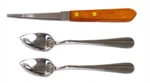 Set Of 1 Grapefruit Knife & 2 Spoons Stainless Steel Serrated Edges. Fixed Price $18.06.