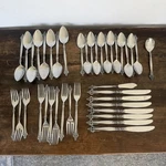 Vintage Stanley Roberts SRB-139 Flatware Lot Stainless Japan Pieces Mcm. Fixed Price $75.00.