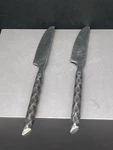 2- Corby Hall Laredo Dinner Knives Forged Stainless Steel Flatware Knife. Fixed Price $18.00.