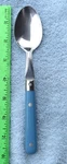 Lifetime Stainless Blue Handle Place Spoon (oval Soup) 7 13/16 Inches. Fixed Price $8.95.