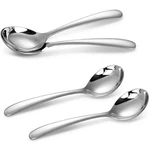 Keawell Premium Inches Soup Spoons With Hook Handle, Set Of 7.3", Silver. Fixed Price $21.82.