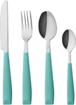 Silverware Set Stainless Steel Colorful Handle Tableware Kitchen Flatware Ut. Fixed Price $33.38.