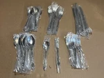 44 Pc Imperial Stainless Flatware Set Floral Pattern Spoons Forks Knives Descri. Fixed Price $34.99.