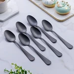 Matte Black Dessert Stainless Steel Satin Finish 6.8-INCH Teaspoon Coffee. Fixed Price $14.43.