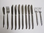 Linmark LNM2 Japan Stainless Steel Flatware 11 Pieces Dinner Salad Forks Knives. Fixed Price $11.86.