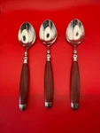 HSV63 By Hampton Silversmiths Stainless Flatware Place Soup Spoons Brown. Fixed Price $12.99.