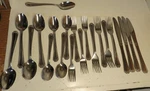 Hampton Silversmiths Stainless Flatware Pc 4 Place Setting + HSV215 Rare. Fixed Price $44.38.