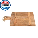 Creative Co-op Mango Wood Cheese Board W/ Rope Handle 18"X10". Fixed Price $61.60.