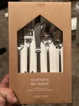 Silver Matte 5 Piece Flatware By West Elm New In Box 18/10. Fixed Price $25.00.