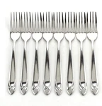 Warmbuy Set Of 8 Stainless Steel Dinner Forks Heavy Duty Flatware Silver. Fixed Price $27.99.