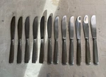 12 Pottery Barn PBN41 Butter Knife Stainless Hammered 18/10 Discontinued. Fixed Price $64.98.