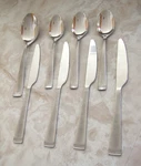 8 Pcs Cambridge CBS223 Stainless Satin Handles Textured Tips Knives & Spoons. Fixed Price $24.95.