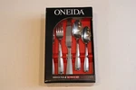 Oneida Pluma Stainless Flatware Piece Set, Serves 4, New - B155020K. Fixed Price $30.00.