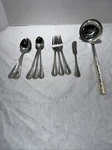 9PC Wallace WAS213 Stainless 18/10 China Flatware With Ladle. Fixed Price $42.00.