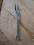 Pier 1 Stainless PII8 Lily Salad Fork Flatware India 7 5/8" Spiral. Fixed Price $24.99.