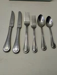New Lenox Textured Neutrals 24-PIECE Place Settings 6 Flatware ,n/o. Fixed Price $119.95.