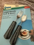 Cane Able Built Up Handle Fork Spoon Dining Aids Adaptive Utensils. Fixed Price $15.00.