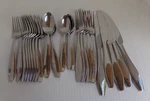 Oneida Flatware 29 Piece OHS492 Stainless Smooth Forks Knives Spoons Replacement. Fixed Price $30.00.