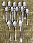 Iic Imperial International IMI119 Stainless Flatware Blue Insert Mcm Lot 13 Pcs. Fixed Price $68.80.
