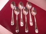 Set Of 6 Hampton Argent Stainless HSV229 Place Oval Soup Spoons 7 5/8". Fixed Price $30.39.