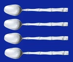 Orleans ORL23 Glossy Bamboo Stainless Flatware -- Set Of Teaspoons 6 1/4". Fixed Price $14.99.