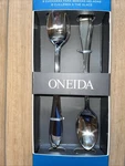 Oneida Crests Set Of 8 Tall Iced Beverage Drink Spoons Flatware New Box. Fixed Price $12.95.