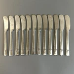12 Oneida Nobility Caprice Silverplate Butter Spreader Knives 1937 Vtg Set. Fixed Price $59.99.