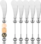 Lasnten 6 Pcs Cheese Spreader Knives Diy Decorative Beaded Butter Silver. Fixed Price $21.99.