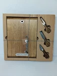 Mud Cheese Board And Knife 4 Piece Set. Fixed Price $23.75.