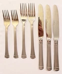7PC International Silver 18/10 Stainless INS548 Dinner,salad Forks,knives Fr Shp. Fixed Price $31.95.