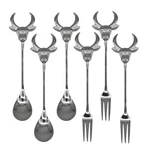 Pinenjoy 6PCS Cow Spoon Fork 5.43INCH 18/10(304) Stainless Steel 5.43, Silver. Fixed Price $16.64.