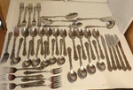 Vintage Orleans Silver Stainless Flatware Set Japan 43 Pcs 5 Plus Serving. Fixed Price $129.99.