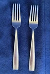 Set Of 2 Oneida AA-16 Satin Brushed Dinner Forks. Fixed Price $12.85.