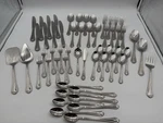 Mikasa Regent Bead 55-PIECE 18/10 Stainless Steel Flatware Set, Serve. Fixed Price $125.00.