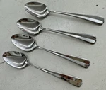 Gala Impulse 4 Teaspoons Oneida Stainless Center Ridge Bead Tip 6 1/8". Fixed Price $31.34.