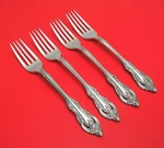 (4) Oneida Community 1965 - Artistry Silverplate 7 1/2" Dinner Forks. Fixed Price $12.00.