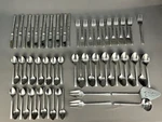 76 Pc Reed & Barton RDS47 Rebacraft Stainless Flatware Set Scroll Edge: Euc. Fixed Price $174.99.